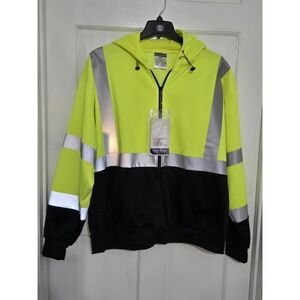 Portwest Hi Visibility hoodie safety work wear black yellow 3XL Class 3